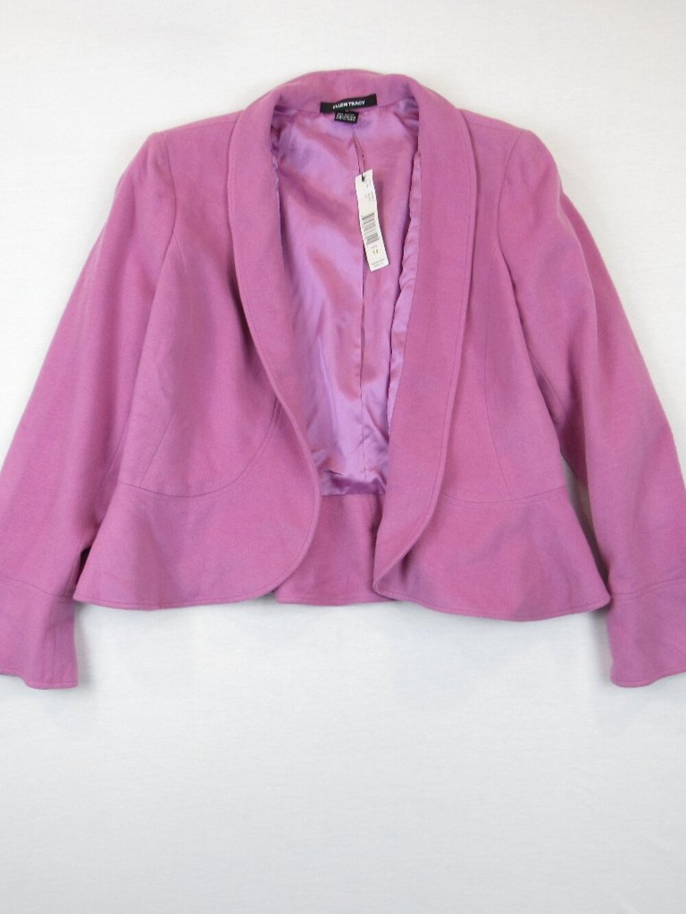Ellen Tracy Women's Jacket Size 14 Petite Wool Blend Peplum Business NWT